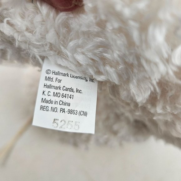 Hallmark Heartly Talking Teddy Polar Bear Plush Stuffed Animal White Sitting - Picture 7 of 8